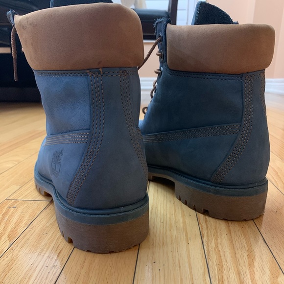 Timberland 6 Inch Premium Nubuck Boot Navy - Picture 5 of 5